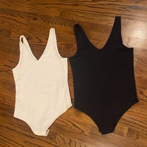 Abercrombie and Fitch black and white bodysuits size Large